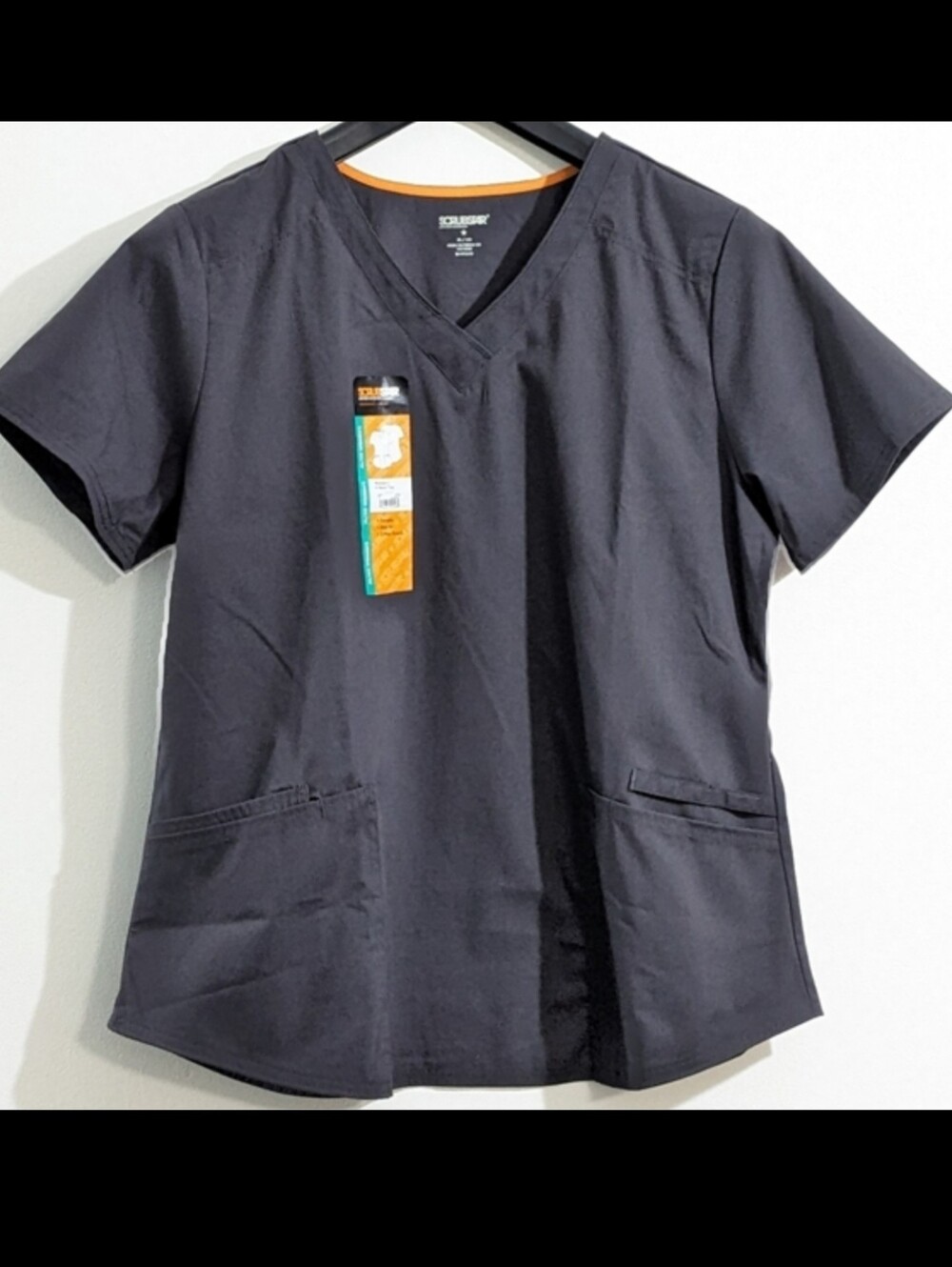 Scrubstar Women's Gray Soft Stretch V-Neck Scrub Top, Size XLarge, New With Tag